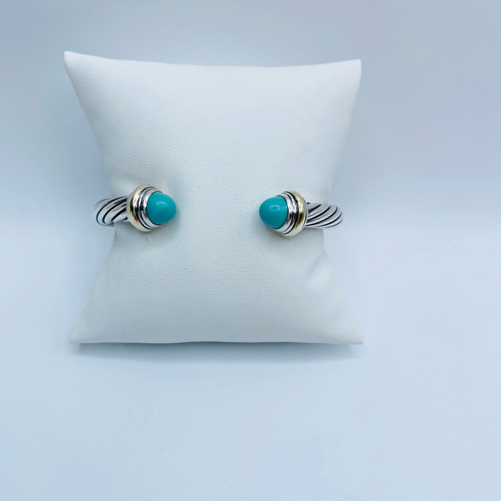 David Yurman 7mm Turquoise Bracelet - Picture 2 of 14